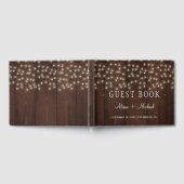 バ素朴ンウッドストリングラ結婚イツゲストブック ゲストブック (全面)