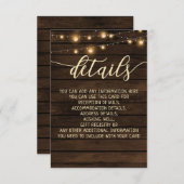 バ素朴ンウッドストリングラ結婚イト詳細 エンクロージャーカード (正面/裏面)