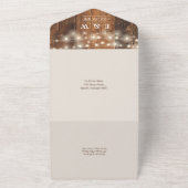 バ素朴ンウッドストリングラ結婚イト オールインワン招待状 (外側)