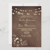 バ素朴ンウッドストリングラ結婚イト 招待状 (正面)