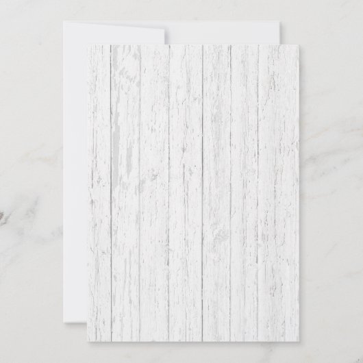 バ素朴ンウッドソーンフレームフェアリー結婚テラス 招待状 (裏面)