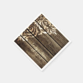 バ素朴ンウッドダマスヴィンテージウェディングナプキンス スタンダードカクテルナプキン (角)