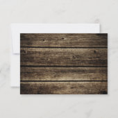 バ素朴ンウッドダマスヴィンテージウェディングRSVPカード 出欠カード (裏面)