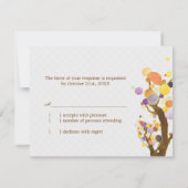 バ素朴ンウッドツリーズランチウェディングRSVP 出欠カード (裏面)