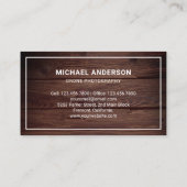 バ素朴ンウッドドモダンローン写真 名刺 (裏面)