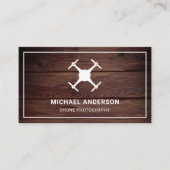 バ素朴ンウッドドモダンローン写真 名刺 (正面)