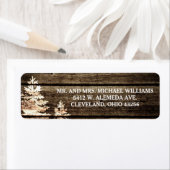 バ素朴ンウッドパインツリーウィンターウエディングラベル ラベル (インサイチュ)