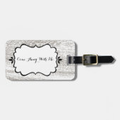 バ素朴ンウッドパターン ラゲッジタグ (正面横)