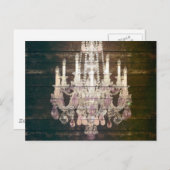 バ素朴ンウッドパープルフランスのシャンデリア ポストカード (正面/裏面)