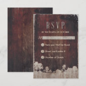 バ素朴ンウッドファームウェディングRSVP 出欠カード (正面/裏面)