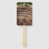 バ素朴ンウッドフローラ結婚式 プログラム ハンドファン (裏面)