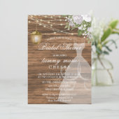 バ素朴ンウッドブライダルシャワー – ホワイト 招待状 (スタンド正面)