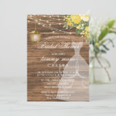 バ素朴ンウッドブライダルシャワー – 黄 招待状 (スタンド正面)