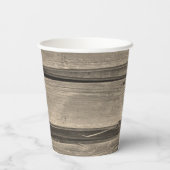 バ素朴ンウッドホワイトフラワーズカントリーウェディング 紙コップ (裏面)