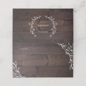 バ素朴ンウッドボホフローラカントリーウェディング プレイスカード (外部開封)