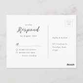 バ素朴ンウッドボホフローラカントリーウェディングRSVP ポストカード (裏面)