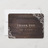 バ素朴ンウッドボホフローラカントリー感謝していユー サンキューカード (正面)