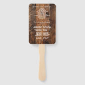 バ素朴ンウッドボホ結婚式 プログラム ハンドファン (裏面)