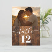 バ素朴ンウッドボーホフォトテーブル番号 招待状 (スタンド正面)