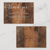 バ素朴ンウッドボー結婚ホー プレイスカード (正面/裏面)