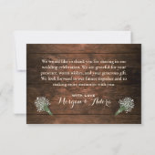 バ素朴ンウッドメイソンジャールストリングライツ結婚ズ サンキューカード (裏面)