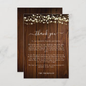 バ素朴ンウッドライトレース結婚ズ サンキューカード (正面/裏面)