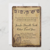 バ素朴ンウッドランタン結婚ズ 招待状 (正面)