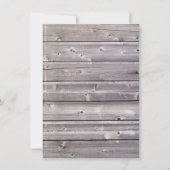 バ素朴ンウッドレースブライダルシャワー招待状 招待状 (裏面)