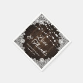 バ素朴ンウッドレースラブ感謝していアンドズ結婚ズ スタンダードカクテルナプキン (角)