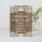バ素朴ンウッドレース書道結婚ズ 招待状 (スタンド正面)