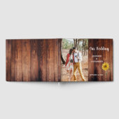 バ素朴ンウッド写真ひまわり国ウェディングG ゲストブック (全面)