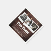 バ素朴ンウッド写真コラージュおもしろいファクト結婚ズ スタンダードカクテルナプキン (角)