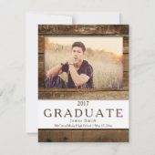 バ素朴ンウッド写真卒業発表 案内状 (正面)