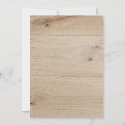 バ素朴ンウッド国の結婚式の日付を保存 招待状 (裏面)