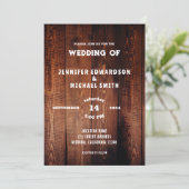 バ素朴ンウッド地方の結婚式 招待状 (スタンド正面)