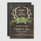 バ素朴ンウッド多肉質〔雄ジカの〕枝角日付Aを保存 (正面/裏面)