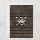 バ素朴ンウッド多肉質〔雄ジカの〕枝角結婚ズ 招待状 (裏面)