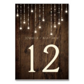 バ素朴ンウッド妖精ライトテーブルカード | テーブルナンバー (裏面)