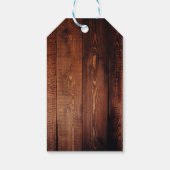 バ素朴ンウッド田舎の結婚式ありがとう ギフトタグ (裏面)