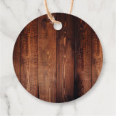 バ素朴ンウッド田舎の結婚式ありがとう フェイバータグ (裏面)