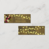 バ素朴ンウッド秋結婚のウェブサイトRSVP スキニー名刺 (正面/裏面)