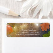 バ素朴ンウッド紅葉とストリングライト ラベル (インサイチュ)