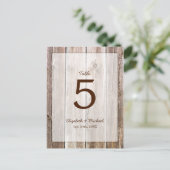 バ素朴ンウッド結婚のテーブル番号 ポストカード (スタンド正面)