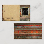 バ素朴ンウッド結婚ズ座席表 プレイスカード (正面/裏面)