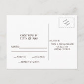 バ素朴ンウッド結婚式招待状svpポストカード インビテーションポストカード (裏面)