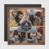 バ素朴ンウッド4写真ファミリーフォトコラージュ (正面/裏面)