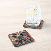 バ素朴ンウッド4写真ファミリーフォトコラージュ コースター (右側)