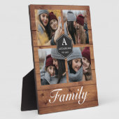 バ素朴ンウッド4写真ファミリーフォトコラージュ フォトプラーク (側面)