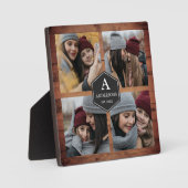 バ素朴ンウッド4写真ファミリーフォトコラージュ フォトプラーク (正面)