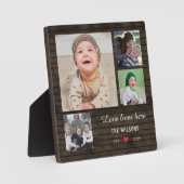 バ素朴ンウッド5枚コラージュカスタムラブ フォトプラーク (正面)